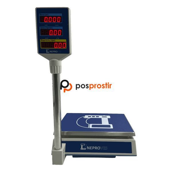 Торгові ваги Dneproves ВТД-РС до 30кг (Стійка індикації) ВТД-РС_30 фото